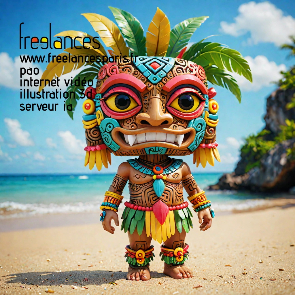 Pao mise en page internet vidéo illustration 3d serveur IA générative AI freelance paris studio de création magazines PW3GDYI0